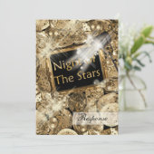 Gold Black Hollywood sterren Kaart (Staand voorkant)