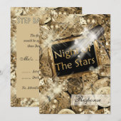 Gold Black Hollywood sterren Kaart (Voorkant / Achterkant)