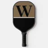 Gold & Black II College Monogram Pickleball Paddle (Voorkant)