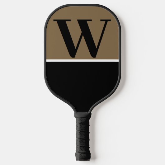 Gold & Black II College Monogram Pickleball Paddle (Voorkant)