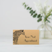 Gold & Black Jaguar Appoinment Card Visitekaartje (Staand voorkant)