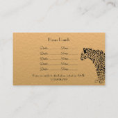 Gold & Black Jaguar Appoinment Card Visitekaartje (Achterkant)