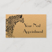 Gold & Black Jaguar Appoinment Card Visitekaartje (Voorkant)