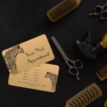 Gold & Black Jaguar Appoinment Card