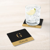 Gold Black Kartonnen Onderzetters (Insitu)