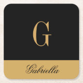 Gold Black Kartonnen Onderzetters (Voorkant)