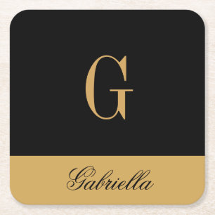 Gold Black Kartonnen Onderzetters