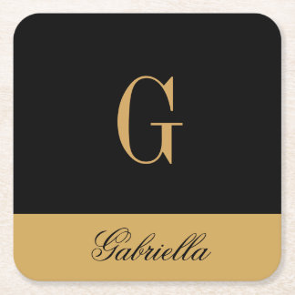 Gold Black Kartonnen Onderzetters