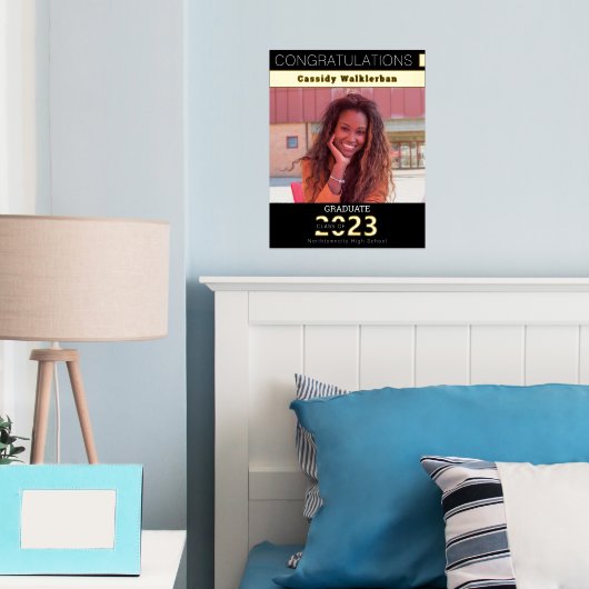 Gold Black Keepomwille Photo Afstuderen Folie Afdrukken (Insitu (Slaapkamer))