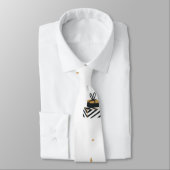 Gold Black-kerstboompatroon Stropdas (Gebonden)