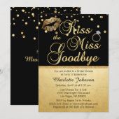 Gold Black Kiss: het Vrijgezellenfeest van Miss Go Kaart (Voorkant / Achterkant)