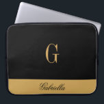 Gold Black Laptop Sleeve<br><div class="desc">Gold Black</div>