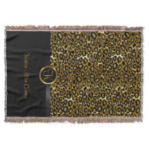 Gold & Black Leopard Animal Pattern