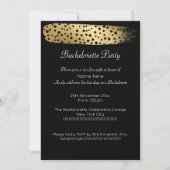 GOLD BLACK LEOPARD BACHELORETTE INVITATIE KAART (Voorkant)