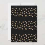 GOLD BLACK LEOPARD DIAMOND BACHELORETTE INVITATIE KAART (Achterkant)