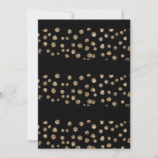 GOLD BLACK LEOPARD DIAMOND BACHELORETTE INVITATIE KAART (Achterkant)