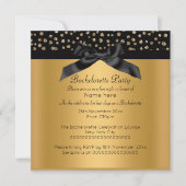 GOLD BLACK LEOPARD DIAMOND BACHELORETTE INVITATIE KAART (Voorkant)