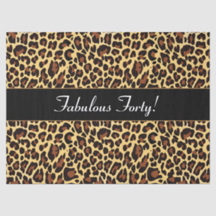Gold Black Leopard Fabulous 40 Birthday A23 Tissuepapier