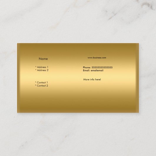 Gold Black Leopard Gold Elegant Boutique 4 Visitekaartje (Achterkant)