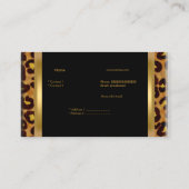 Gold Black Leopard Gold Elegant Boutique 7 Visitekaartje (Achterkant)