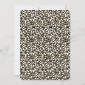Gold Black Leopard Print Baby shower Kaart (Achterkant)