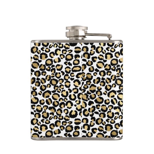 Gold Black leopard-printer Heupfles (Achterkant)