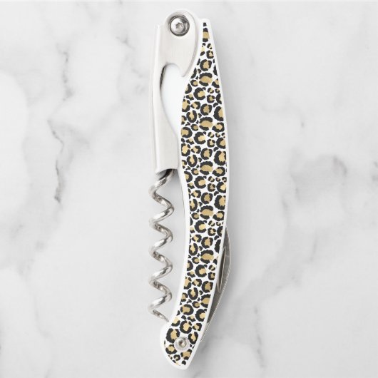 Gold Black leopard-printer Kurkentrekker (Voorkant)