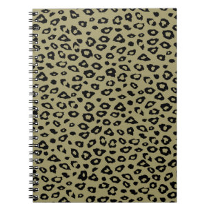 Gold Black leopard-printer Notitieboek