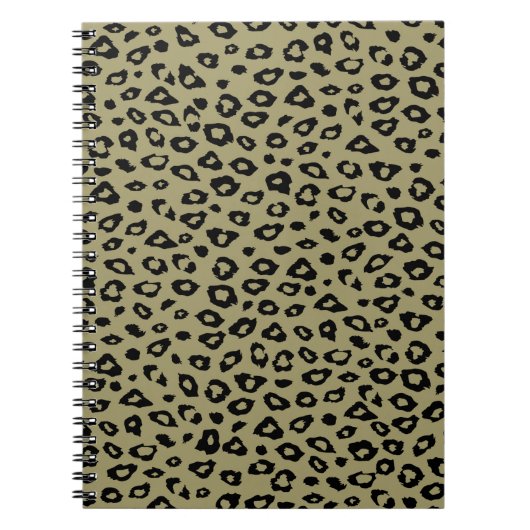 Gold Black leopard-printer Notitieboek (Voorkant)