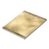 Gold Black Leopard-printer op maat Notitieblok (Linkerzijde)