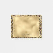 Gold Black Leopard-printer op maat Post-it® Notes (Voorkant)
