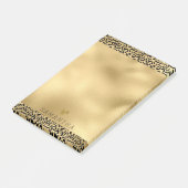 Gold Black Leopard-printer op maat Post-it® Notes (Schuin)