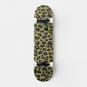 Gold Black leopard-printer Persoonlijk Skateboard (Voorkant)