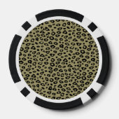 Gold Black leopard-printer Poker Chips (Achterkant)