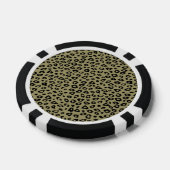 Gold Black leopard-printer Poker Chips (Enkel)