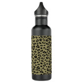 Gold Black leopard-printer Waterfles (Links)