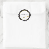 Gold & Black Lips Kiss Chic Modern Glam Beauty Ronde Sticker (Tas)