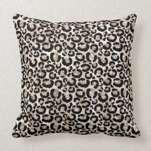 Gold/Black Luxury Animal Print Pillow Kussen
