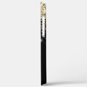 Gold Black Luxury Glitter Sparkle Monogram Case-Mate iPhone Case (Achterkant / Links)