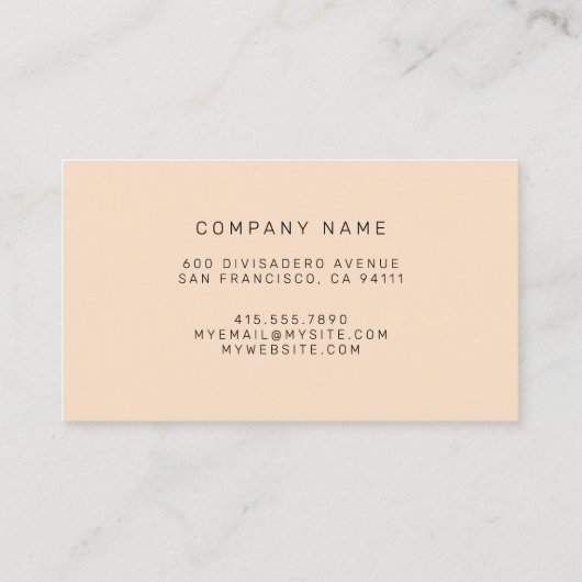 Gold Black Luxury Visitekaartje (Achterkant)