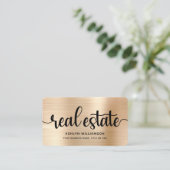 Gold Black Makelaar Foto QR Code Broker Visitekaartje (Staand voorkant)