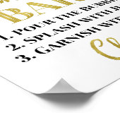 Gold Black Mam-osa Bar Baby shower Poster (Hoek)