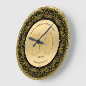 Gold & Black mandala 50 Wedding Anniversary Grote Klok (Hoek)