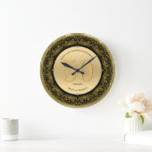 Gold & Black mandala 50 Wedding Anniversary Grote Klok (Huis)