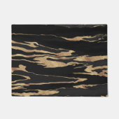 Gold Black Marble Abstract schilderen Deurmat (Voorkant)