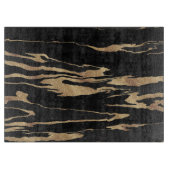 Gold Black Marble Abstract schilderen Snijplank (Voorkant)