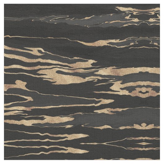 Gold Black Marble Abstract schilderen Stof (Close Up)