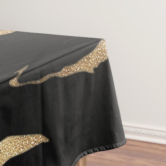 Gold Black Marble Abstract schilderen Tafelkleed (Voorbeeld)