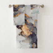 Gold Black Marble Bad Handdoek (Insitu)