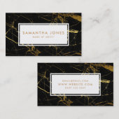 Gold Black Marble maakt artistieke Visitekaartjes  (Voorkant / Achterkant)